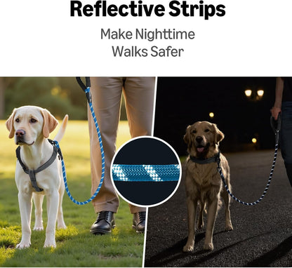 Amazon Basics round Dog Leash, Heavy Duty, Durable Rope for Small, Medium, and Large Dogs, Lightweight Design for Walking, Training, and Outdoor Activities, Blue, 6 Ft5