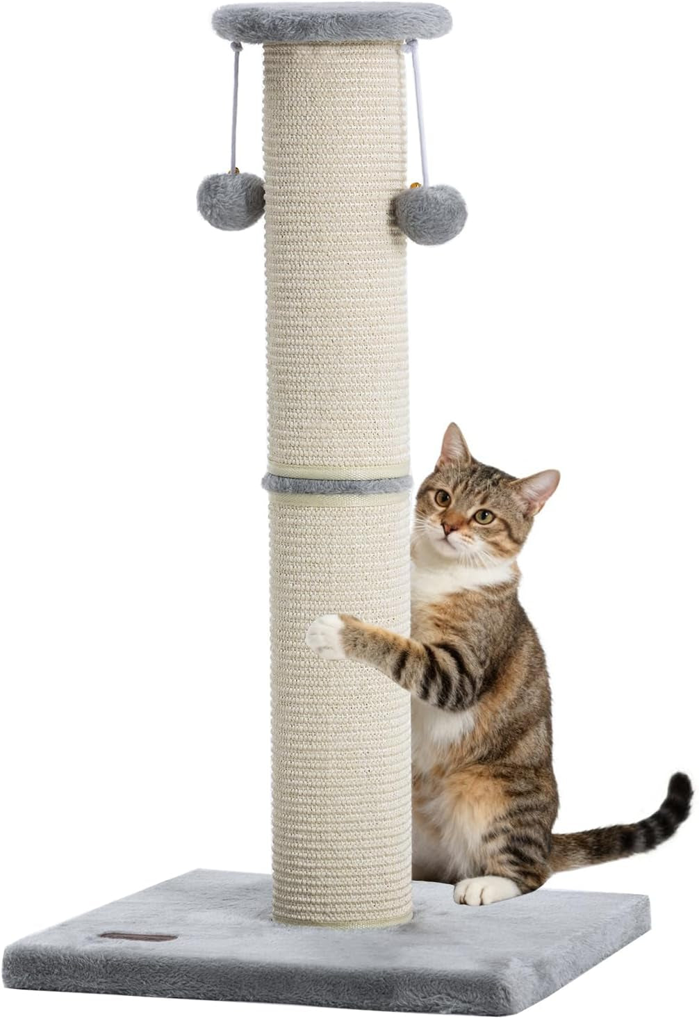 34-cat-scratching-post-with-replaceable-sisal-scratcher-tall-cat-scratch-post-for-indoor-cats-adults-sturdy-and-durable-large-scratching-post-vertical-cat-post-with-hanging-balls