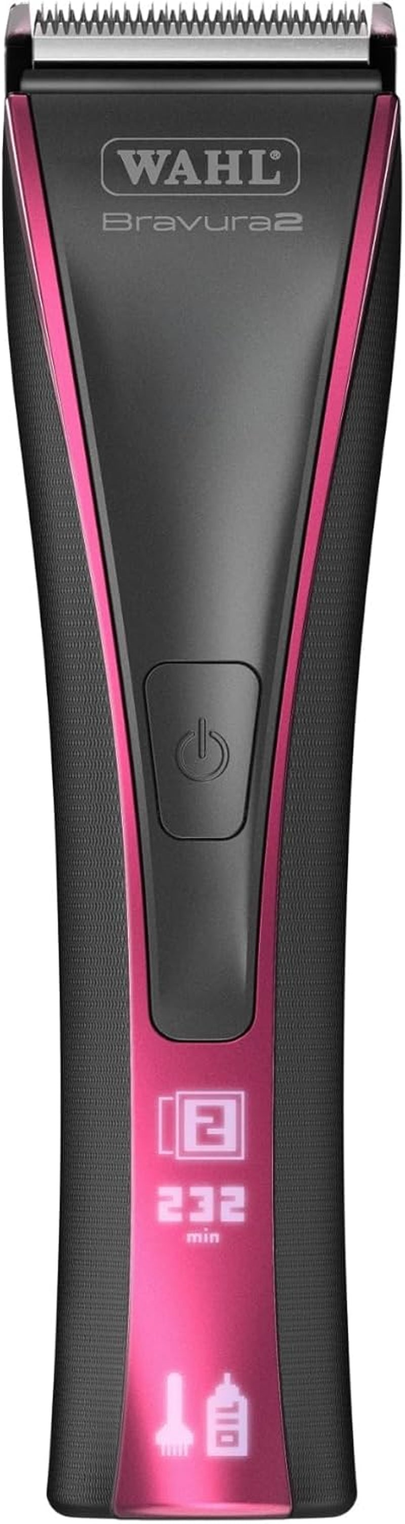 wahl-pro-animal-bravura2-cordless-professional-pet-clipper-for-dogs-cats-horses-multi-speed-durable-easy-to-carry-usb-charging-travel-friendly-comfortable-grip-brilliant-rose