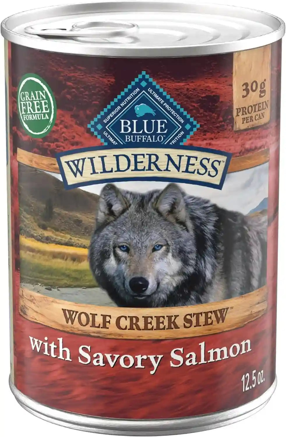 blue-buffalo-wilderness-grain-free-adult-wet-dog-food-wolf-creek-stew-with-hearty-beef-30g-protein-per-can-12-5-oz-can-pack-of-12