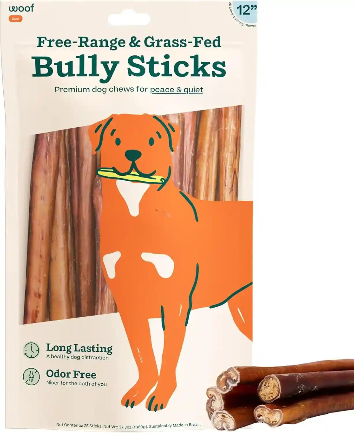 woof-bully-sticks-dog-treats-chew-sticks-for-dogs-long-lasting-dog-chew-treats-made-with-free-range-grass-fed-beef-6-sticks-10pk