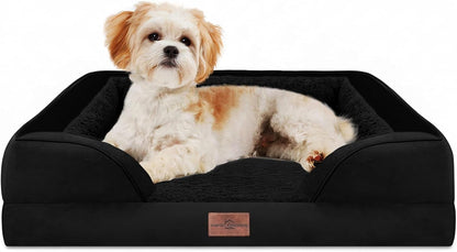 Comfort Expression Orthopedic Dog Bed for Extra Large Dogs with Bolster | Waterproof Dog Couch Bed with Washable Cover & Non-Slip Bottom, Supportive Egg Crate Foam XL Pet Bed, 42X30 Inch149