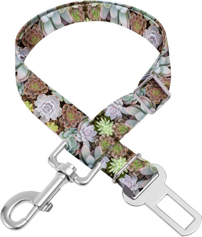 Adjustable Pet Cat and Dog Car Seat Belt，The Lanyard Is Flexible and Adjustable from 20 to 33 Inches (Floral)29