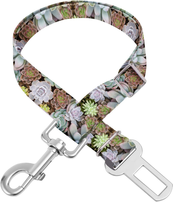 Adjustable Pet Cat and Dog Car Seat Belt，The Lanyard Is Flexible and Adjustable from 20 to 33 Inches (Floral)29