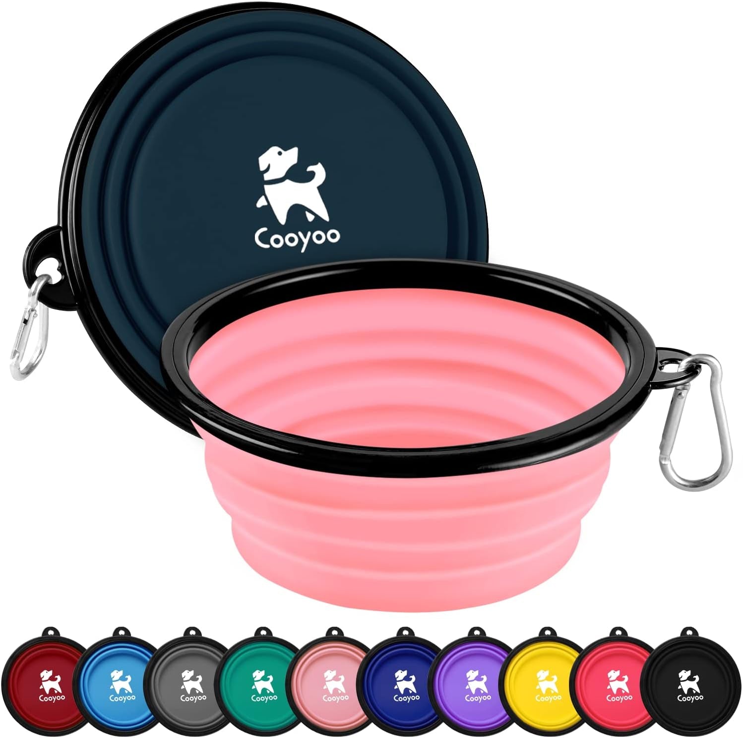 cooyoo-collapsible-dog-bowl-2-pack-collapsible-dog-water-bowls-for-cats-dogs-portable-pet-feeding-watering-dish-for-walking-parking-traveling-with-2-carabiners