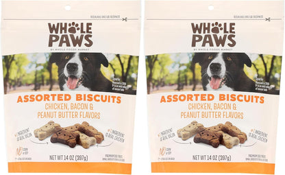 Whole Paws, Biscuit Dog Treats, Assorted Flavors (Chicken, Bacon, & Peanut Butter), 14 Ounce7