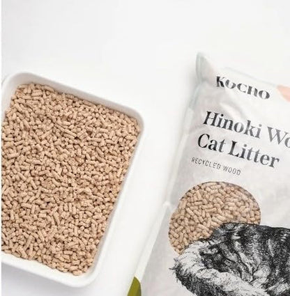 KOCHO Hinoki Wood Cat Litter Ultra Lightweight, Fresh Scent of Japanese Cypress (7Pcs Pack (23.8LB))3
