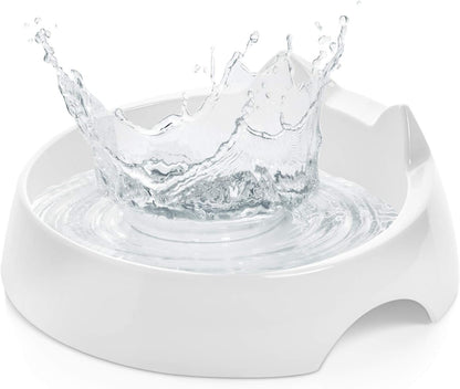 Catguru Whisker Stress Free Cat Water Bowl, Reliefs Whisker Fatigue, Wide Cat Dish, Non Slip Pet Feeding Bowl, Shallow Pet Food Water Bowls, Non Skid Bowls for Cats (Marshmallow)1