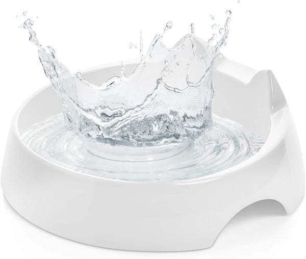 Catguru Whisker Stress Free Cat Water Bowl, Reliefs Whisker Fatigue, Wide Cat Dish, Non Slip Pet Feeding Bowl, Shallow Pet Food Water Bowls, Non Skid Bowls for Cats (Marshmallow)1