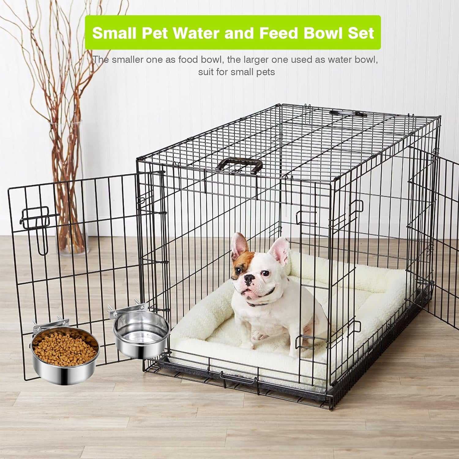 2-pcs-small-pet-dog-food-water-bowl-for-cage-stainless-steel-non-spill-kennel-hanging-cats-pets-bowls-with-clamp-holder-crate-feeder-dish-for-small-dogs-pets-4-7x1-9-3-9x1-7