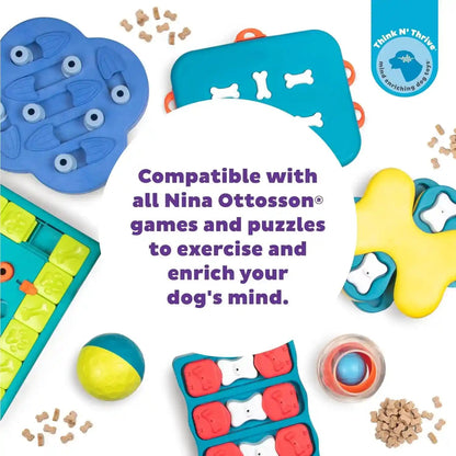 Outward Hound by Nina Ottosson Puzzle Bitez USA Made Dog Treats, Peanut Butter Flavor, Bite-Sized Training Reward and Interactive Puzzle Toy Treats, 7.5Oz5