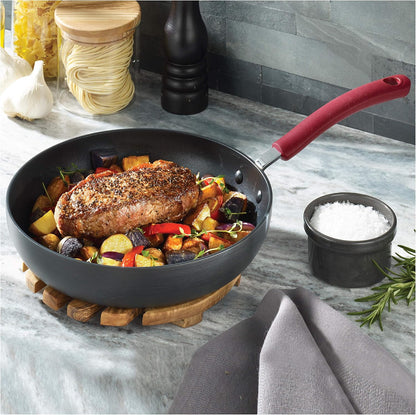 Ultimate Hard Anodized Nonstick Cookware Set 12 Piece, Oven Broiler Safe 600F, Kitchen Cooking Set W/Fry Pans, Saucepans, Dutch Oven, Kitchen Utensils, Pots and Pans, Dishwasher Safe, Black3
