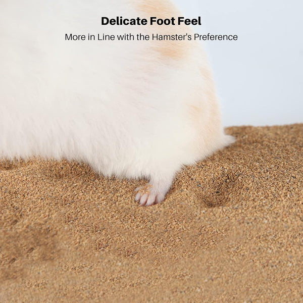 BUCATSTATE Hamster Bath Sand with Pour Spout, 6.6LB Desert Bath Sand | No-Dust Potty Litter Calcium-Free Sand for Hamster Chinchillas Gerbil Mice Degu or Other Small Pets (Fine Sand)3