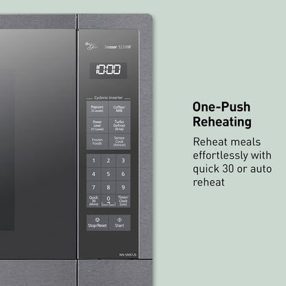 Panasonic Microwave Oven, Stainless Steel Countertop/Built-In Cyclonic Wave with Inverter Technology and Genius Sensor, 2.2 Cu. Ft, 1250W, NN-SN97JS (Silver)12