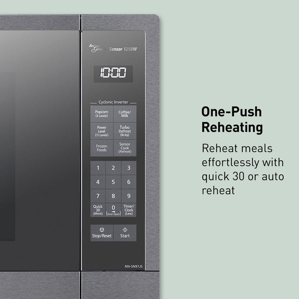 Panasonic Microwave Oven, Stainless Steel Countertop/Built-In Cyclonic Wave with Inverter Technology and Genius Sensor, 2.2 Cu. Ft, 1250W, NN-SN97JS (Silver)12