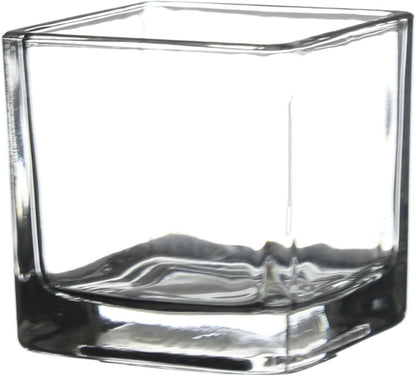 WGV 2 Inch Tea Light Votive Candle Holder, Clear, Square Cube 2”X2”, Small Tiny, Home Décor, Table Top, 1 Pc3