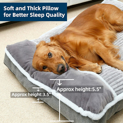 WINDRACING Large Dog Bed with Pillow for Crate Kennel, Sofa Dog Bed, Super Soft Pet Bed for Medium, Jumbo, Furniture5