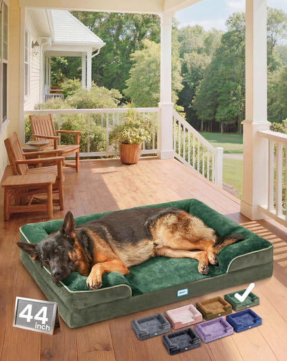 Ohgeni Orthopedic Extra Large Dog Bed Couch, Memory Foam, 44-Inch (Gray) | Waterproof Pet Bed with Machine-Washable Removable Cover & Soft Comfortable Fabric9