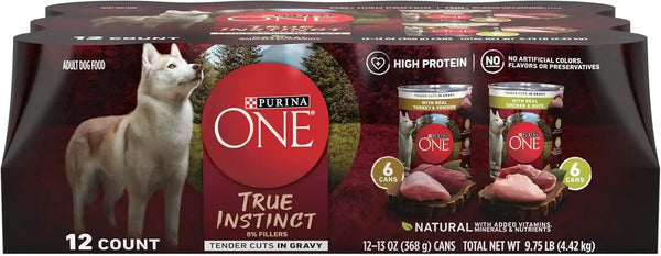 Purina ONE Classic Ground Chicken and Brown Rice Entree Adult Wet Dog Food - (Pack of 12) 13 Oz. Cans11