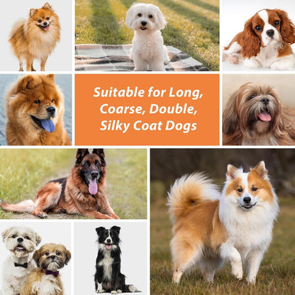 Dog Brush for Long Haired Dogs, 27Mm Extra Long Pin Brush for Grooming, Shedding - Beech Wood Material, Non-Slip Rubber Handle, Round-Tipped Pins7
