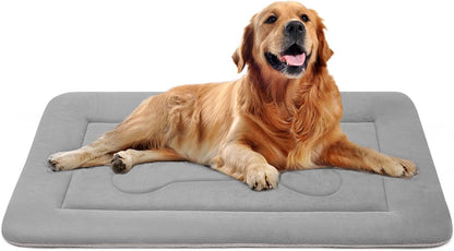 Large Dog Bed Soft Dog Crate Pad Mat, 42 in Non-Slip Bottom Washable Dog Sleeping Mattress Pet Beds Cat Bed Kennel Pad, Dark Blue Gray11