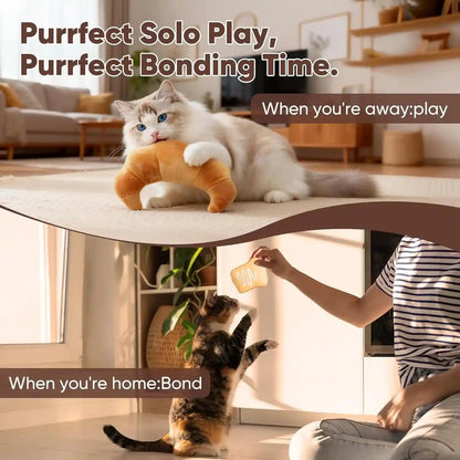 Ciyvolyeen 6 Pack Plush Bread Catnip Toys for Indoor Cats | Interactive Cat Toy, Soft Plush, Organic Catnip, Bite-Resistant, Boredom Relief, Bread Shapes Trigger Natural Predatory Play5