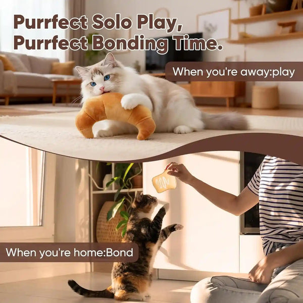 Ciyvolyeen 6 Pack Plush Bread Catnip Toys for Indoor Cats | Interactive Cat Toy, Soft Plush, Organic Catnip, Bite-Resistant, Boredom Relief, Bread Shapes Trigger Natural Predatory Play5