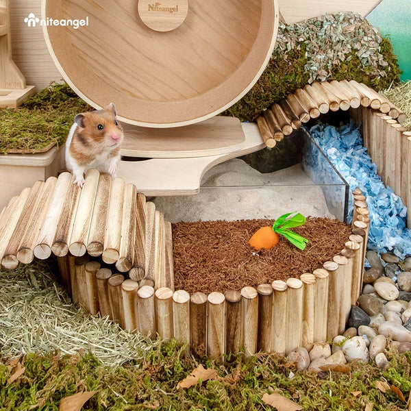 Niteangel Natural Coco/Cork Hamster Bedding: 4L Absorb Odors & Low Dust | Encourages Digging & Burrowing Instinct - Pet Litter for Dwarf Syrian Hamsters Gerbils Mices Degus or Other Small Animal2