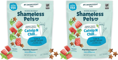 Shameless Pets Crunchy Cat Snacks & Treats – Healthy Cat Treats for Indoor Cats & Kittens with Catnip, Real Chicken & Digestive Support, Catnip N Chill (2.5 Oz)22