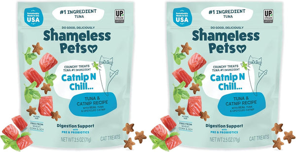 Shameless Pets Crunchy Cat Snacks & Treats – Healthy Cat Treats for Indoor Cats & Kittens with Catnip, Real Chicken & Digestive Support, Catnip N Chill (2.5 Oz)22