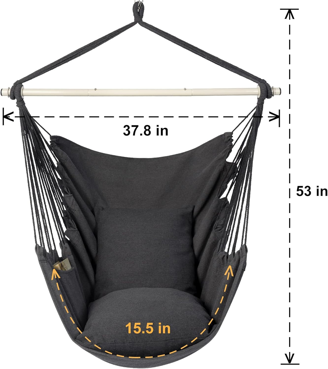 hammock-chair-hanging-rope-swing-chair-max-500-lbs-2-seat-cushions-included-removable-steel-spreader-bar-with-anti-slip-rings-hardware-kit-for-indoor-outdoordark-grey