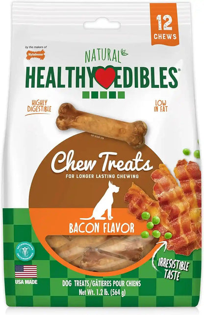 Nylabone Healthy Edibles Dog Treats Variety Pack, Small, 3 Count | Roast Beef, Chicken, & Bacon Flavor, Natural Dog Treats, USA Made, Highly Digestible, Dog Bones for Small Dogs up to 25 Lbs17