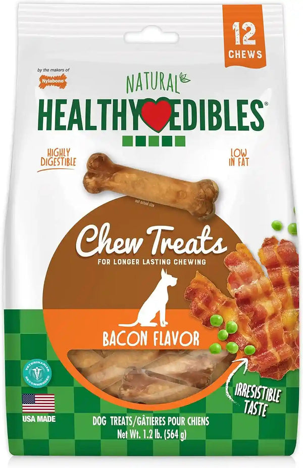 Nylabone Healthy Edibles Dog Treats Variety Pack, Small, 3 Count | Roast Beef, Chicken, & Bacon Flavor, Natural Dog Treats, USA Made, Highly Digestible, Dog Bones for Small Dogs up to 25 Lbs17