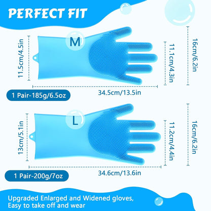 Pecute Silicone Pet Grooming Gloves for Washing Cats Dogs Bath Brush | 3,000 Soft Bristles, Gentle Massage & Deshedding, Dishwasher Safe, for Large/Thick Coats, Home/Car Cleaning6