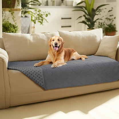 Luciphia 100% Waterproof Couch Cover Blanket for Dogs Anti-Slip Pet Couch Protector Sofa Mat Puppy Cat Blanket with Non-Slip Bottom, Navy Blue, 30X70 Inch31