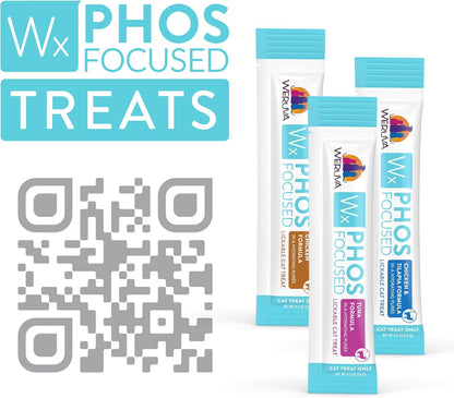Weruva Wx Phos Focused, Lickable Cat Treats Variety Pack, 0.5Oz Tube, Pack of 247