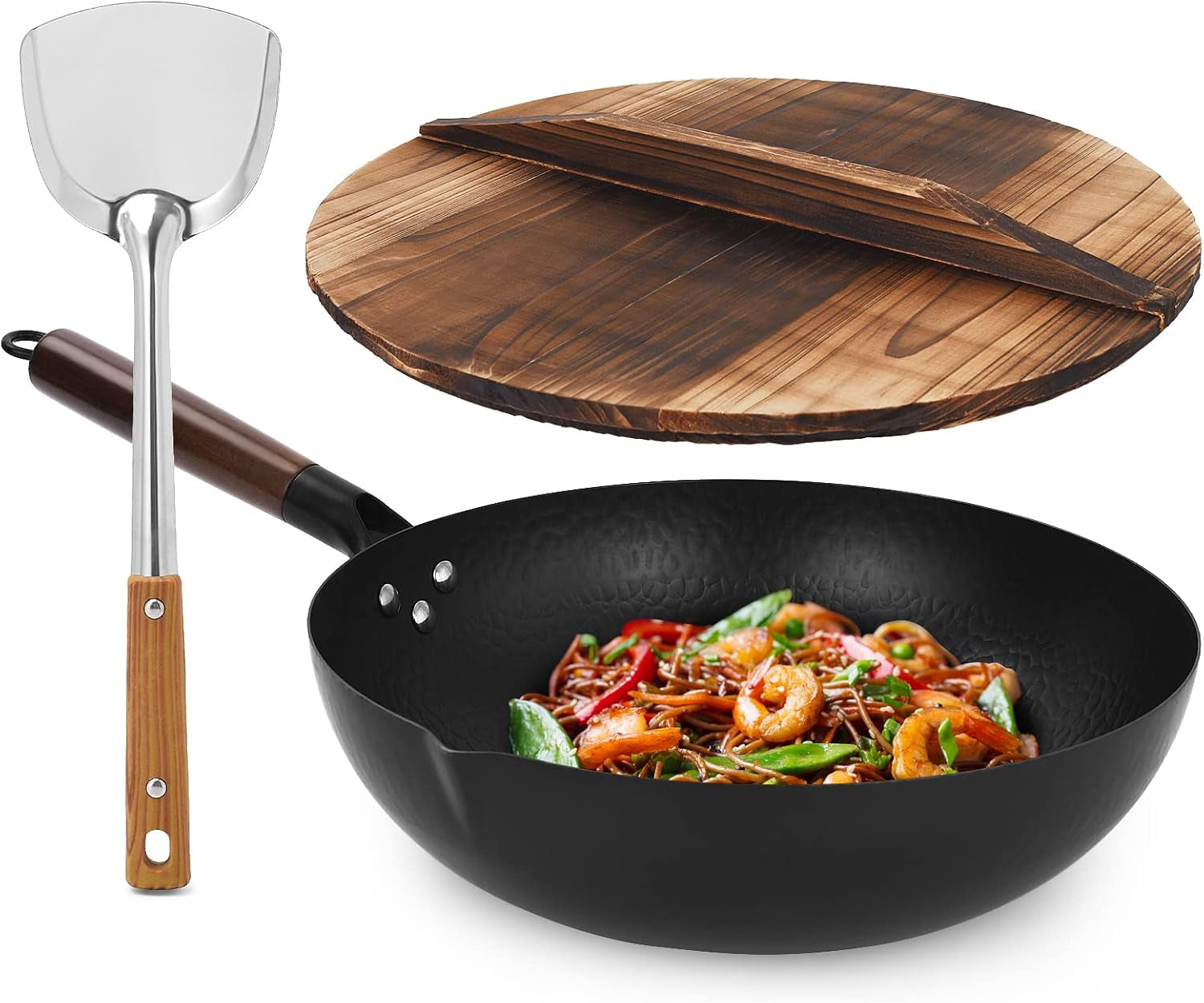 hand-hammered-carbon-steel-wok-wooden-lid-asian-spatula-with-handle-stir-fry-pan-for-chinese-japanese-and-cantonese-cuisine-flat-bottom-wok-cooking-by-cookeries-2-accessories