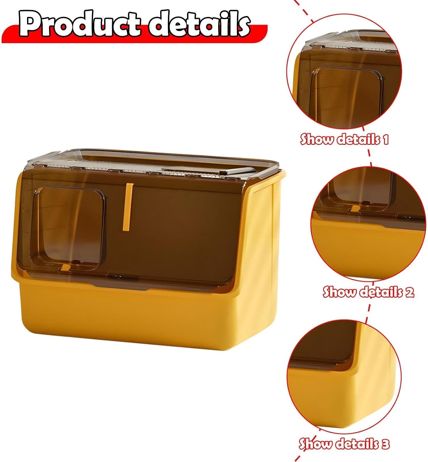 hooded-cat-litter-box-enclosed-covered-toilet-container-sturdy-deep-pan-portable-pet-supplies-kitten-potty-yellow