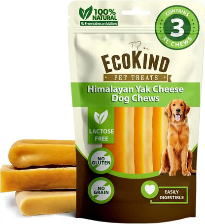 Ecokind Yak Cheese Himalayan Dog Chews, Yak Chews for Large Dogs, 4-5 Bones | 1 Lb, Long Lasting for Aggressive Chewers, Only 3 Ingredient Natural High Protein Dental Dog Treats, No Additives or Lactose11