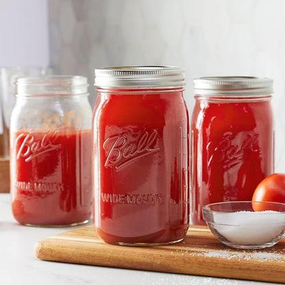 Quart (32Oz) Jar with Silver Lid, Wide Mouth, Set of 27