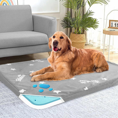 Waterproof Dog Bed for Large/Medium Dog, Memory Foam Dog Beds & Furniture | 38” X 26" X 1.5" for Large Sized Dogs with Anti-Slip & Washable Removable Cover, Soft Flannel Top Pet Beds, Grey1