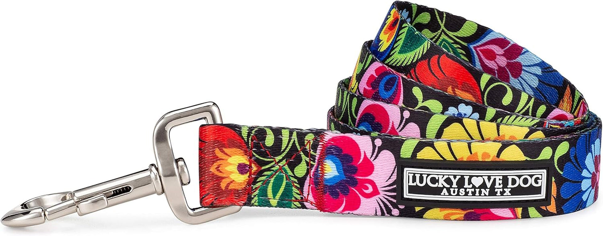 lucky-love-dog-leash-beautiful-vivid-patterns-durable-long-lasting-blackbird-large