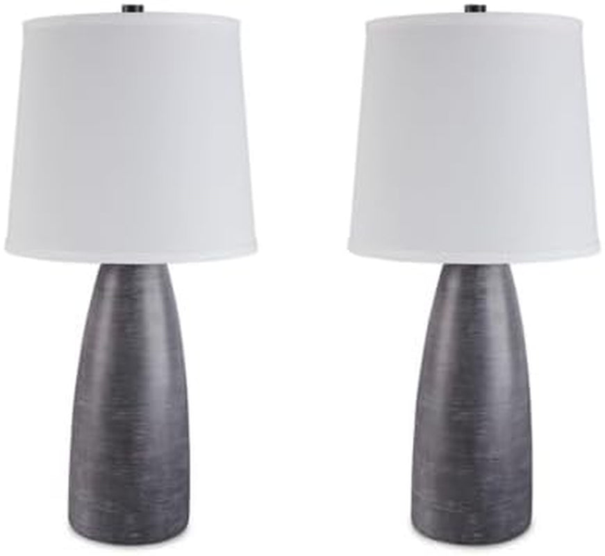 signature-design-by-ashley-shavontae-bedside-table-lamps-set-of-2-gray-stone-look-textured-gray-resin-bases-adjustable-3-way-switch-supporting-up-to-150w-for-custom-ambiance