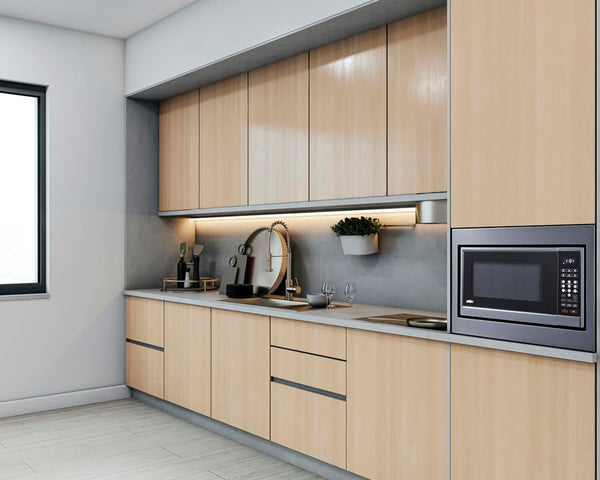 Summit 24" Built-In Microwave with Trim Kit, Stainless Steel - SMBI24 | 1000W Built-In Microwave with Stainless Steel Trim Kit Designed to Fit 15 3/4" H X 22 1/2" W X 18 1/4" D Wide Cutouts3