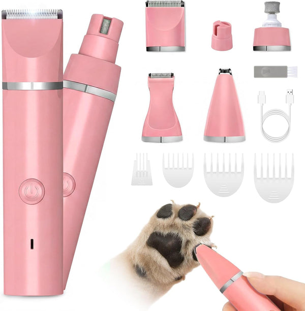 Veeconn Dog Clippers Grooming Kit Hair Clipper-Low Noise Paw Trimmer- Rechargeable - Cordless Quiet Nail Grinder Shaver for Cats and Other Pets8