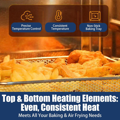 16QT Air Fryer Toaster Oven, 1700W Stainless Steel Oven | 24 Cooking Functions, Digital Controls, for Baking Roasting Broiling Reheating, Large Capacity Countertop Convection Oven2