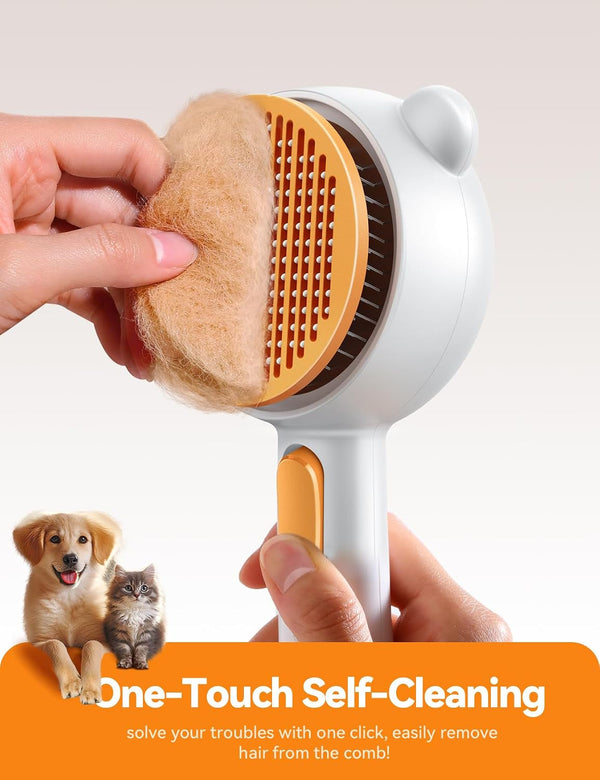 Pet Steam Brush for Dogs & Cats, Brushes for Indoor Cats with Release Button, Undercoat Removal Grooming Brush, Dual Spray USB Rechargeable, Dog Brush for Shedding for All Long- and Short-Haired Pets6
