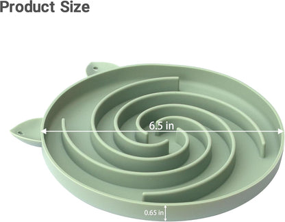 Bifeaw Slow Feeder Cat Bowl, Easy to Clean Silicone Bowl, Ideal for Dry and Wet Food (Green and Blue)6