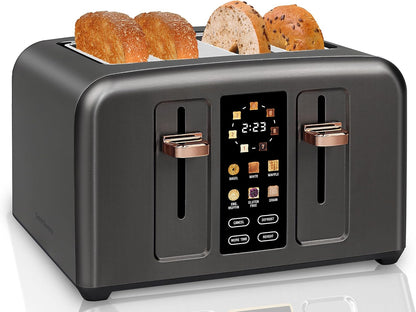 Touchscreen Toaster 4 Slice, 7 Shade, Stainless, 1800W Dark Metallic1