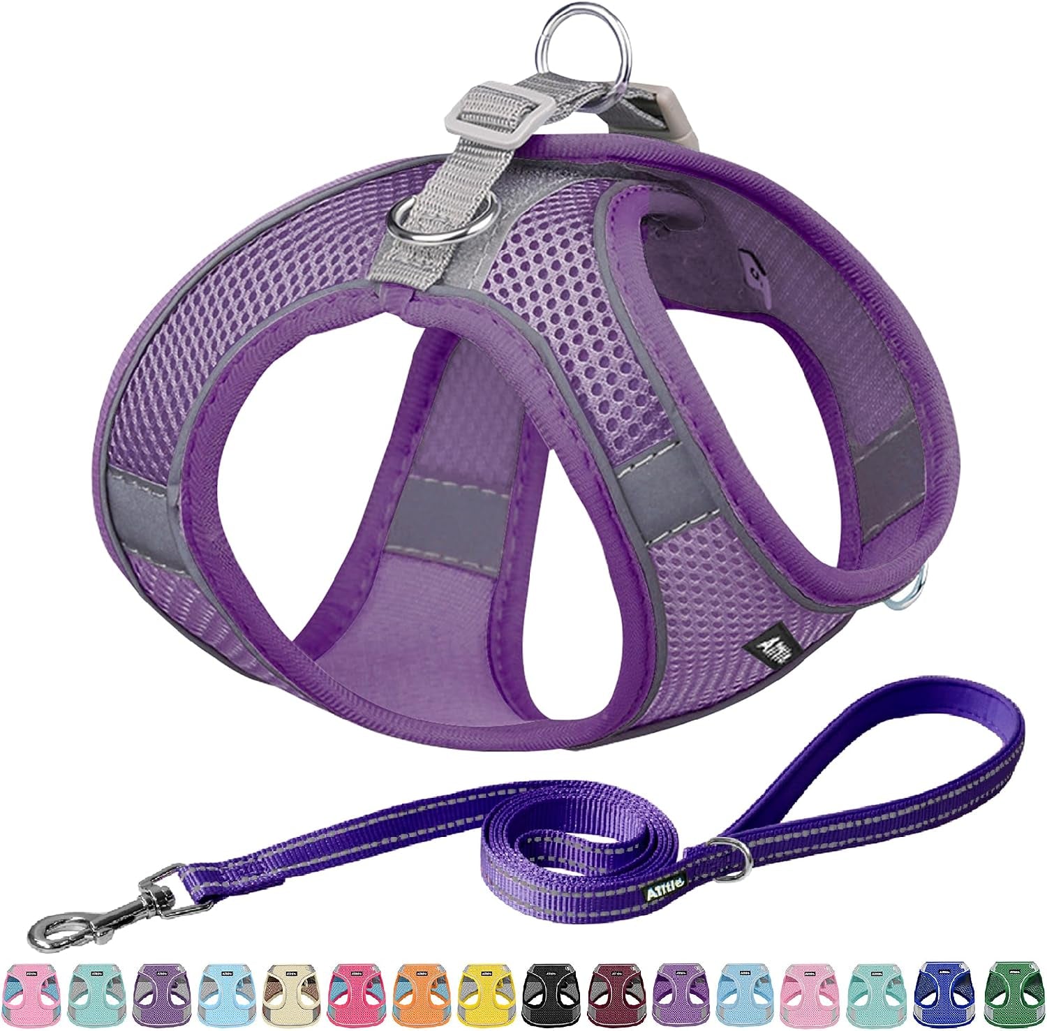 aiitle-no-pull-dog-harness-and-leash-set-step-in-adjustable-dog-harness-with-padded-vest-for-all-weather-dog-leash-with-soft-padded-handle-easy-to-put-on-small-and-medium-dogs-beige-s